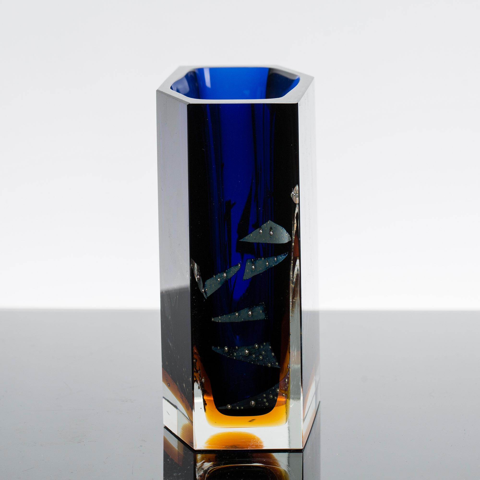VAS, glas, Pavel Hlava, Bohemia, Tjeckoslovakien, etsad signatur samt etikett.