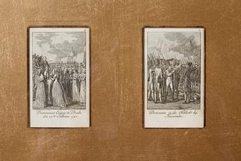 KOPPARSTICK, 15 st, ett daterat 1795.