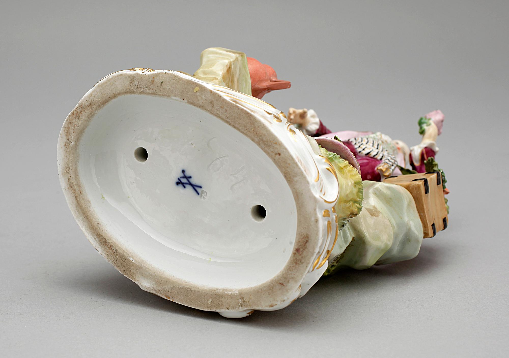 FIGURINPAR, porslin, Meissen, cirka 1850-tal.