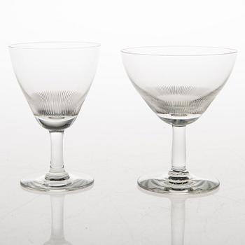 KAJ FRANCK, A set of 17 "Fennia" glasses, Nuutajärvi. Design 1951.