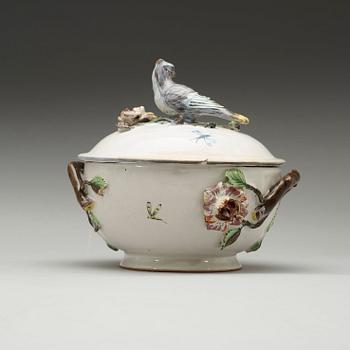 A Swedish Marieberg faience tureen with cover, 1760's.