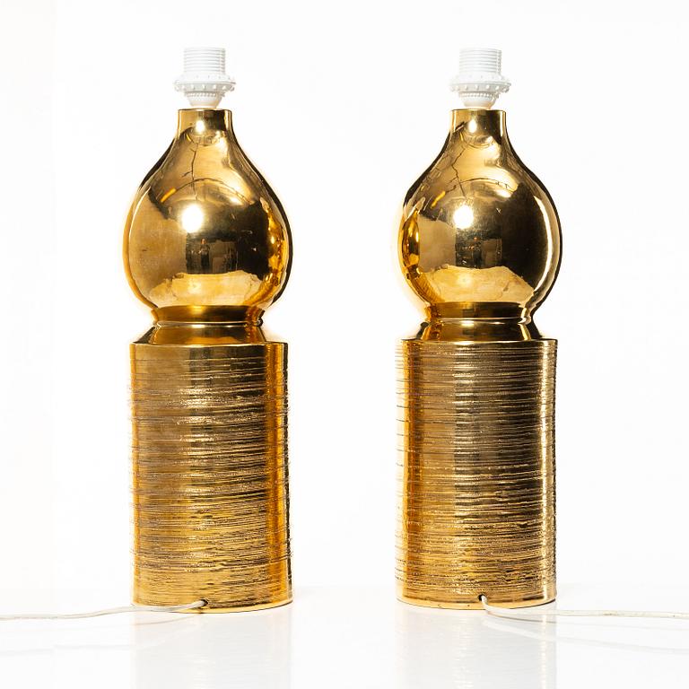 Bordslampor, ett par, Bitossi, Italien, 1900-talets andra hälft.