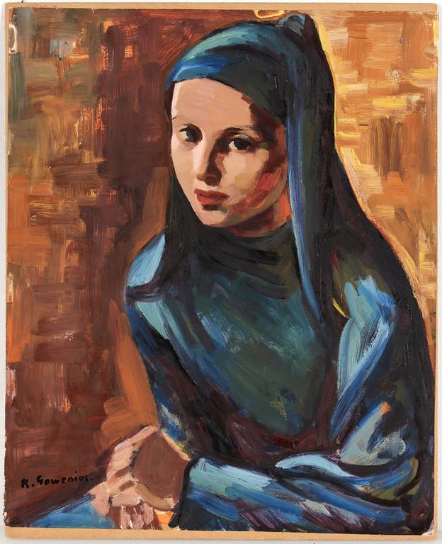 RUDOLF GOWENIUS, 5 st, oljor på pannå och duk.