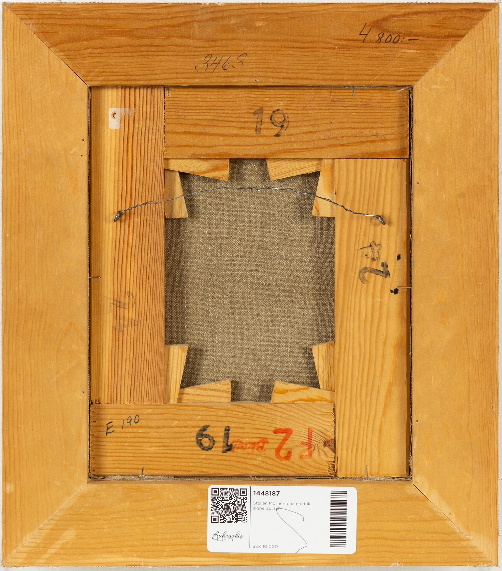 Stellan Mörner, olja på duk, signerad.