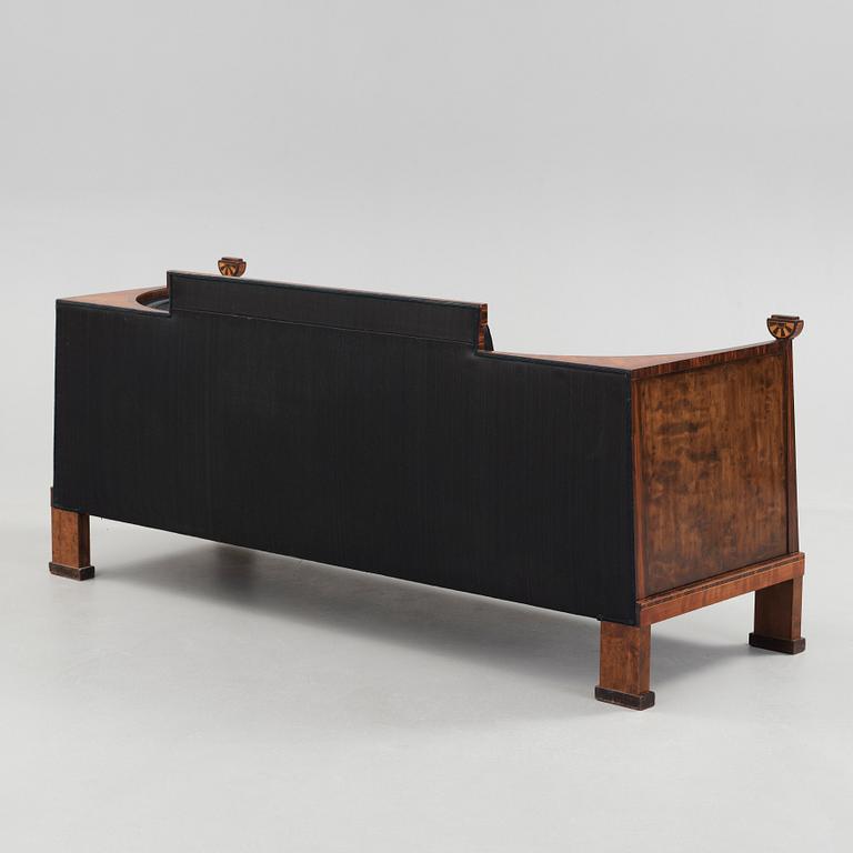 A Swedish Grace sofa with geometrical inlays, Sweden 1920's.