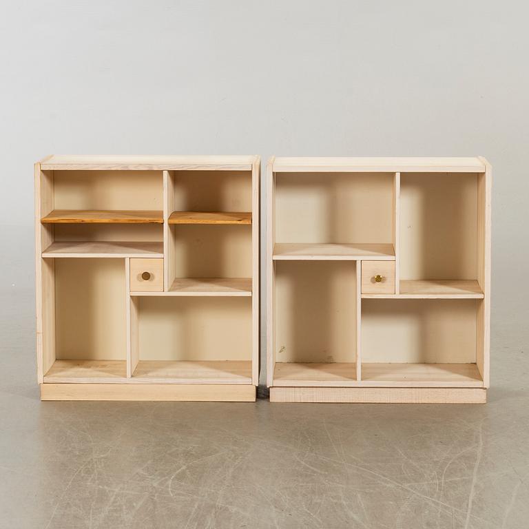 TWO SMALL SHELFS "DICK" DESIGN BY OLOF PIRA, PINE.