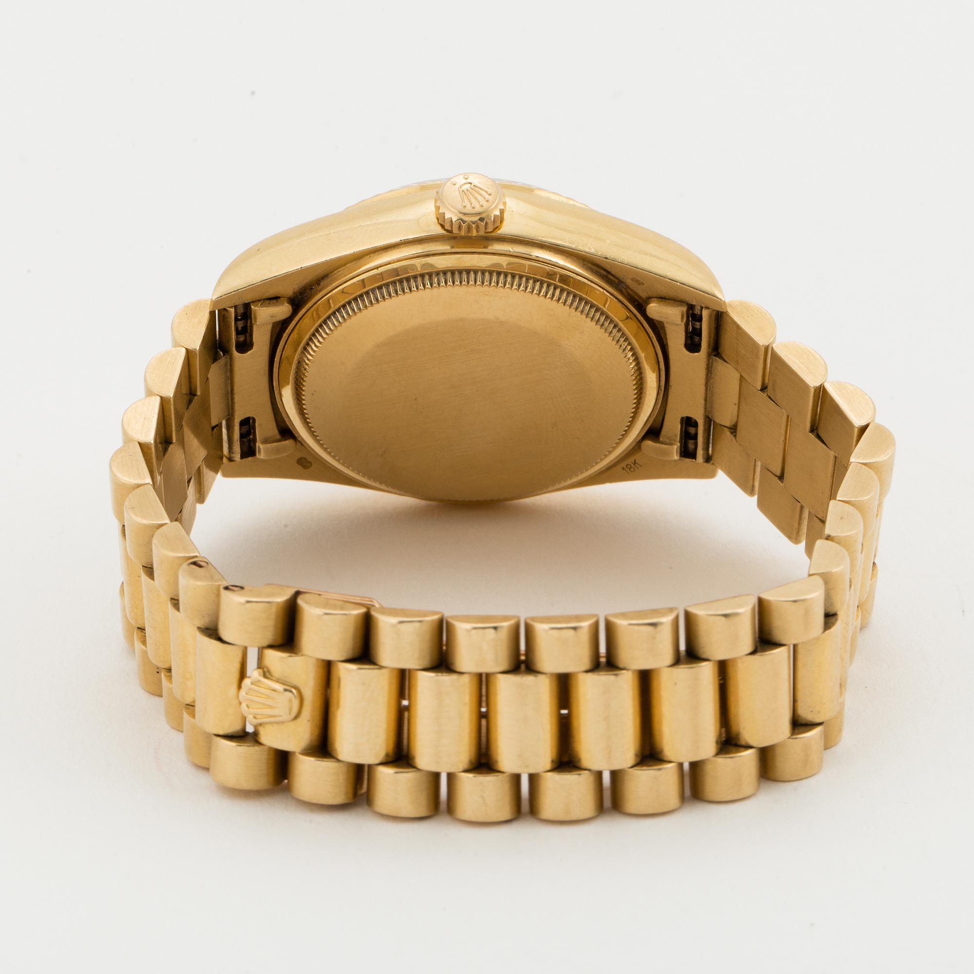 ROLEX, Oyster Perpetual, Day-Date (Swiss Made), Chronometer, wristwatch, 36 mm.