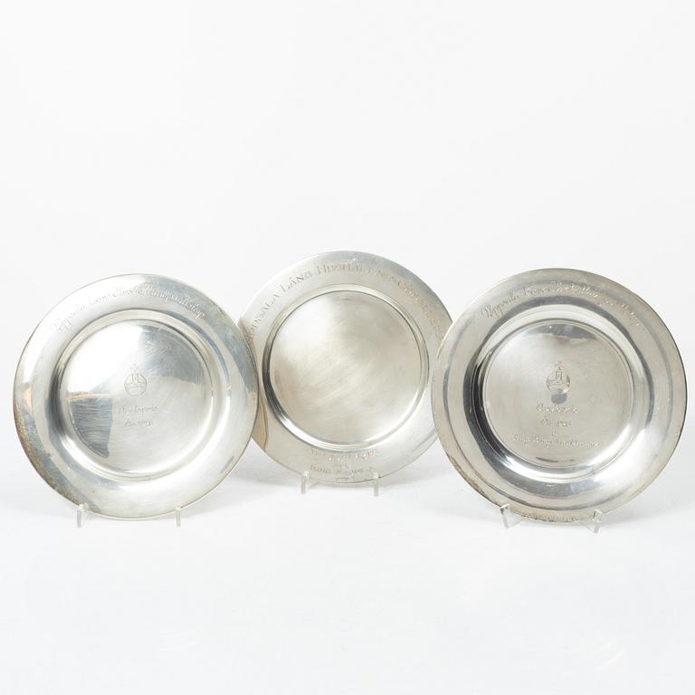 Ten Swedish silver dishes, including mark of KG Markström, Uppsala 1916.