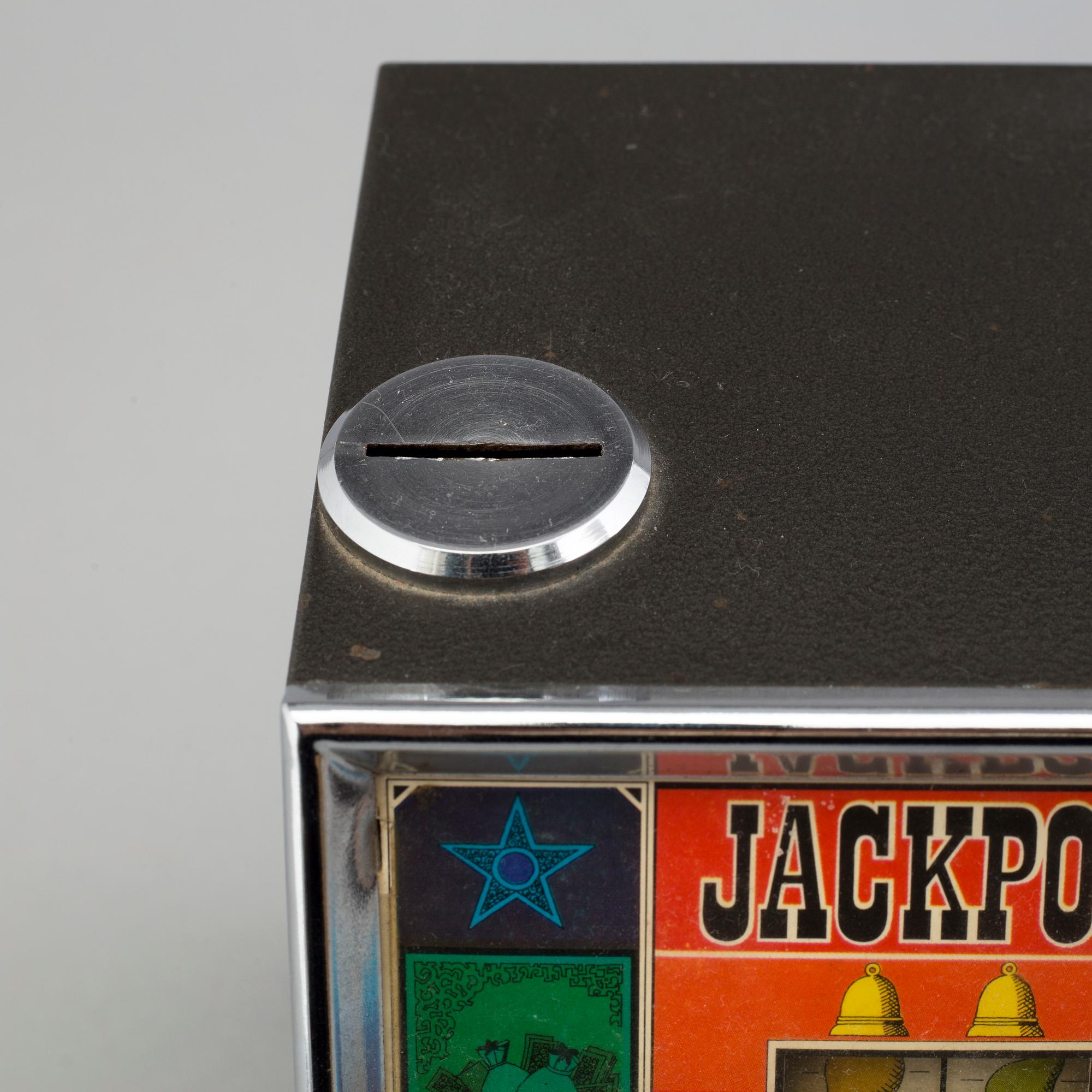 SPELAUTOMAT, så kallad enarmad bandit, "Jackpot", troligen 1950-tal.