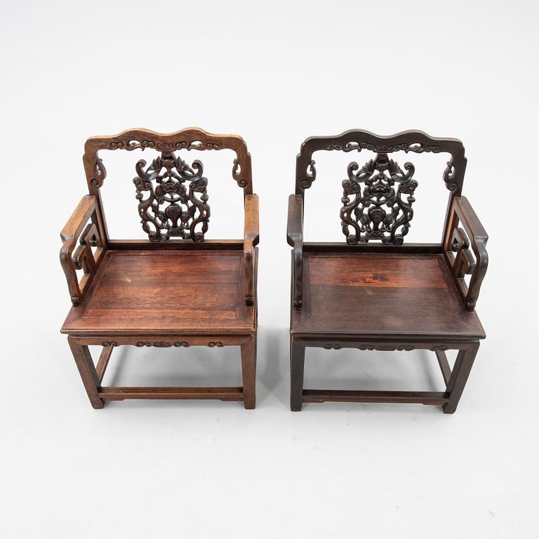 Pair of armchairs, China, 20th century.