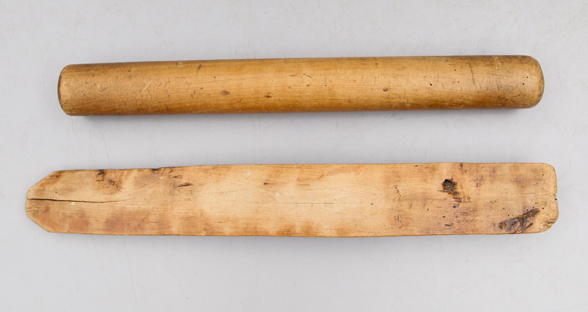 MANGELDON, 2 delar, allmoge, märkt 1790.
