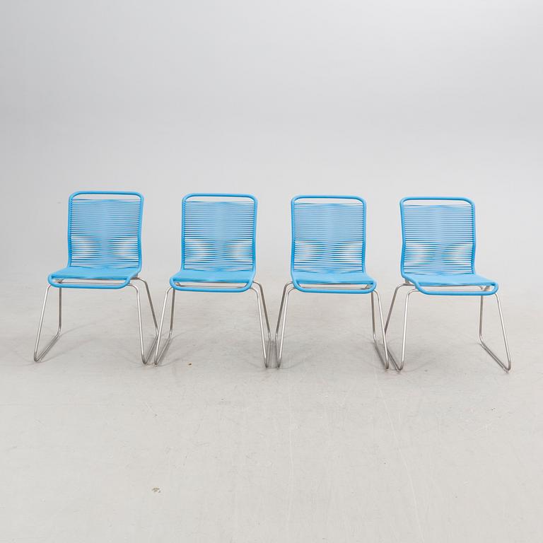 Verner Panton, stolar, 4 st, "Panton One", Montana, Danmark.
