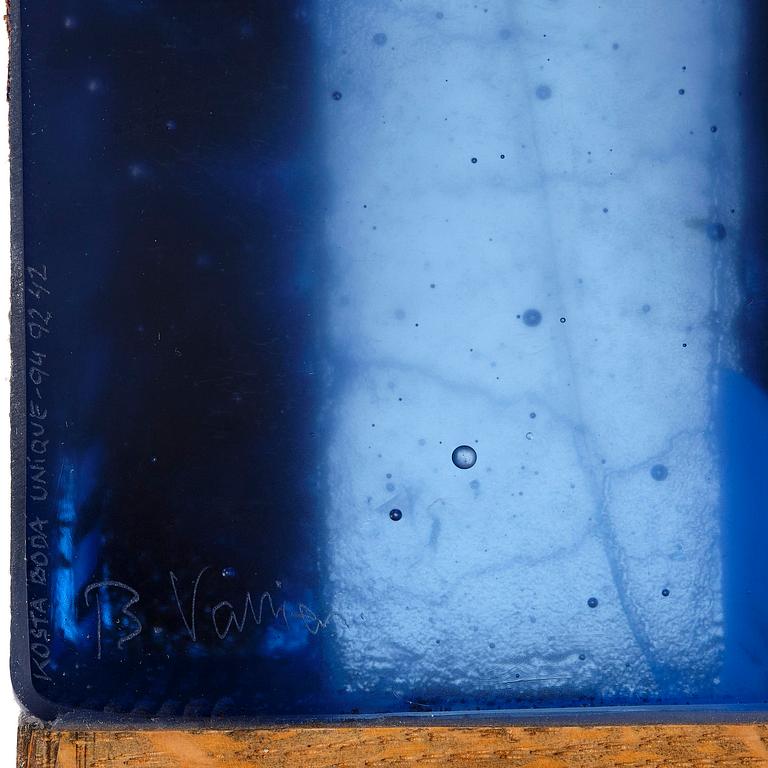 Bertil Vallien, a unique sand cast glass sculpture, Kosta Boda, Sweden.