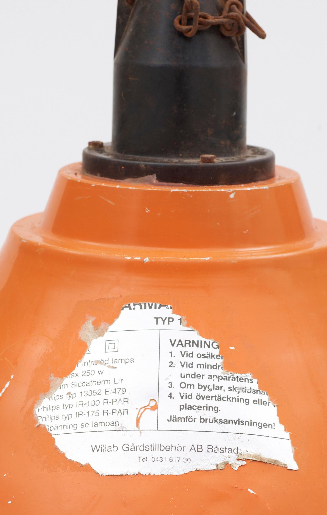 INDUSTRILAMPA, tak, 1900-talets mitt.