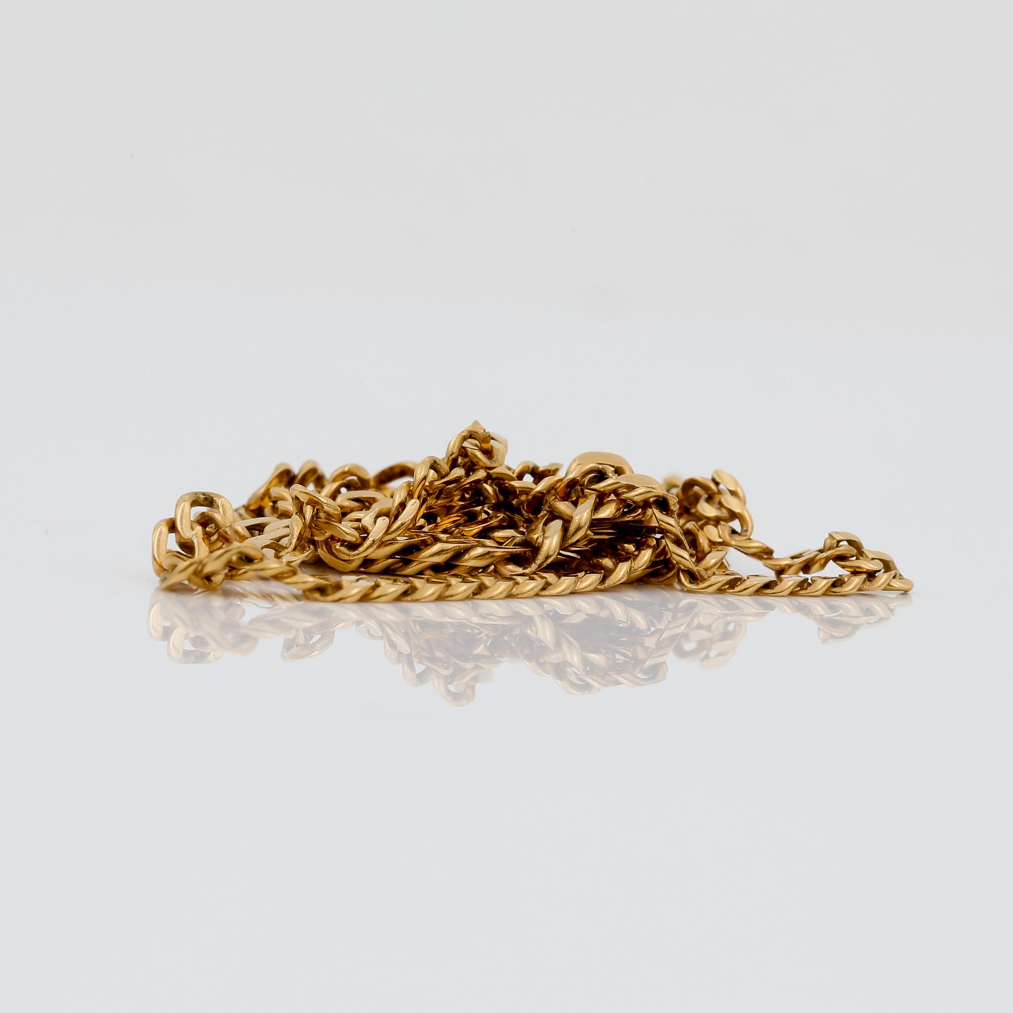 HALSKEDJA, 18K guld, svenska importstämplar, vikt ca 10g.