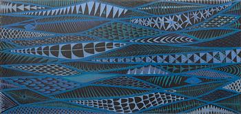 Stig Lindberg, bordsskiva, emaljerad plåt. Signerad Stig L och daterad -53.