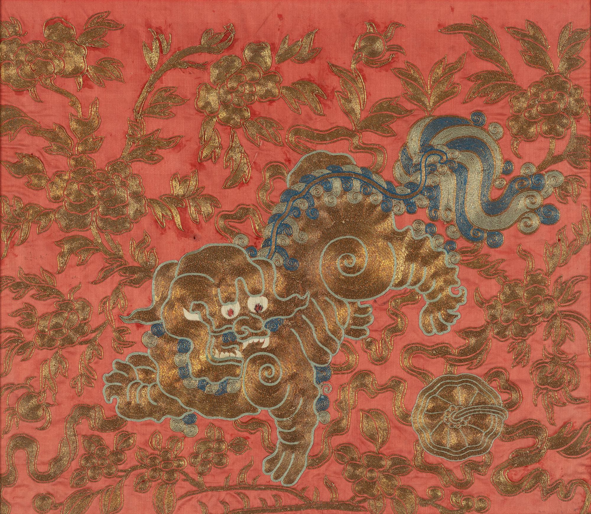 Sidenbroderi, Kina, Qingdynastin, 1800-tal.