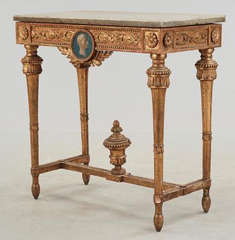 A Gustavian late 18th century console table.