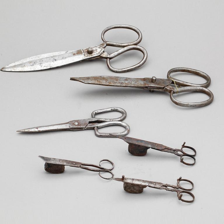 PARTI SAXAR, 6 st, däribland B & D Liberg, 1800-tal.