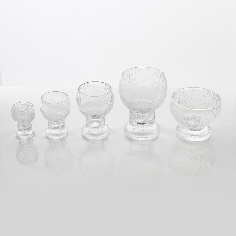 Timo Sarpaneva, a 41-piece "Kekkerit" glass service, Iittala, Finland.