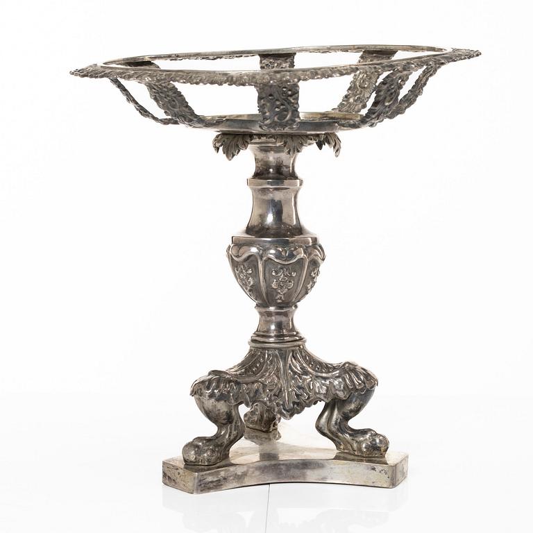 Empire, Jacob Lenholm, bordsuppsats, silver, Stockholm 1833.