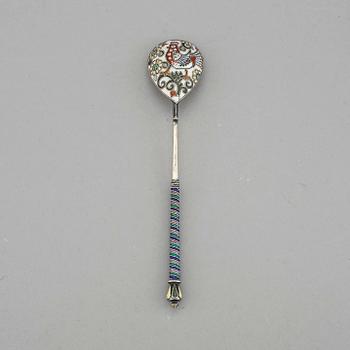SKED, silver, emalj, Ryssland, omkring år 1900, vikt ca 26 gram.