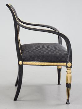 KARMSTOL, sengustaviansk, omkring 1800.