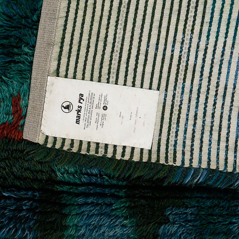 MATTA, rya, knuten av Bengt Oskar Helander, 1964-65, Marks Rya, 150 x 98 cm.