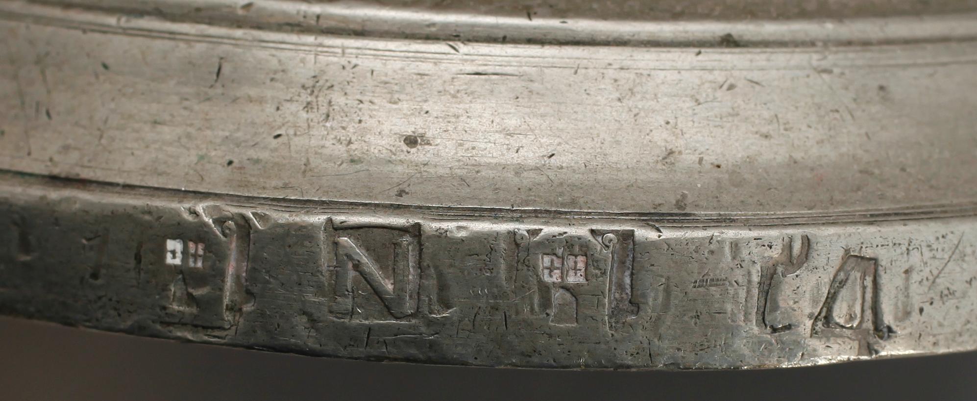 LJUSSTKAR, 1 par, tenn, Nyköping 1853.