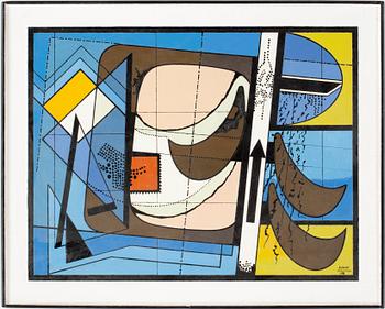 ALBERT JOHANSSON, akryl på pannå, sign.