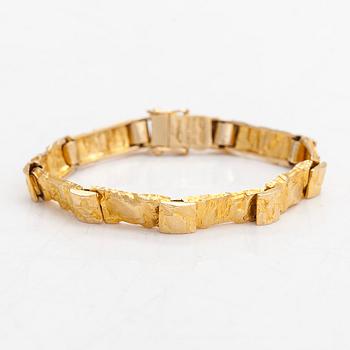 Björn Weckström, 18K gold bracelet 'Jotos' for Lapponia. Swedish import mark.