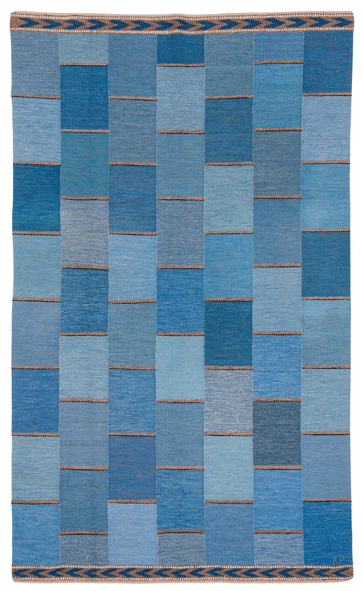 matta rölakan, ca 271,5 x 163 cm, signerad KP.