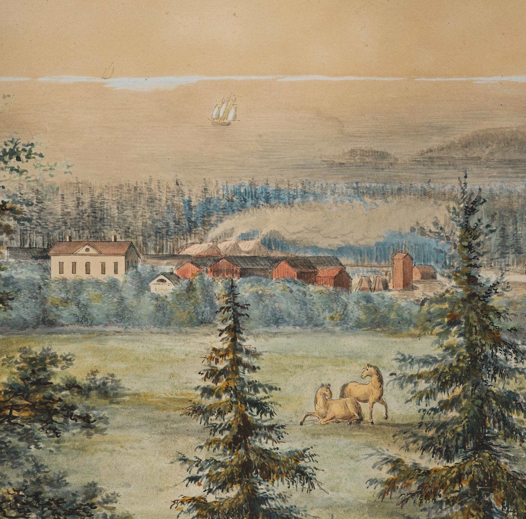 Carl Gustaf Gillberg, Vyer över bruk, ett par.