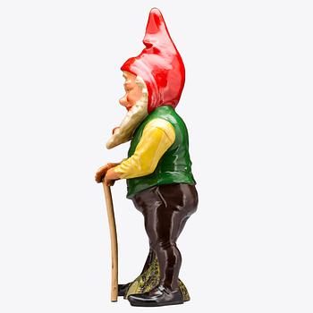 Tomte troligen Tyskland 1900-talets mitt/andra hälft bemålad terrakotta.