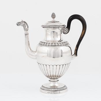 Johan Petter Grönvall, an Empire silver coffee pot, Stockholm, 1831.