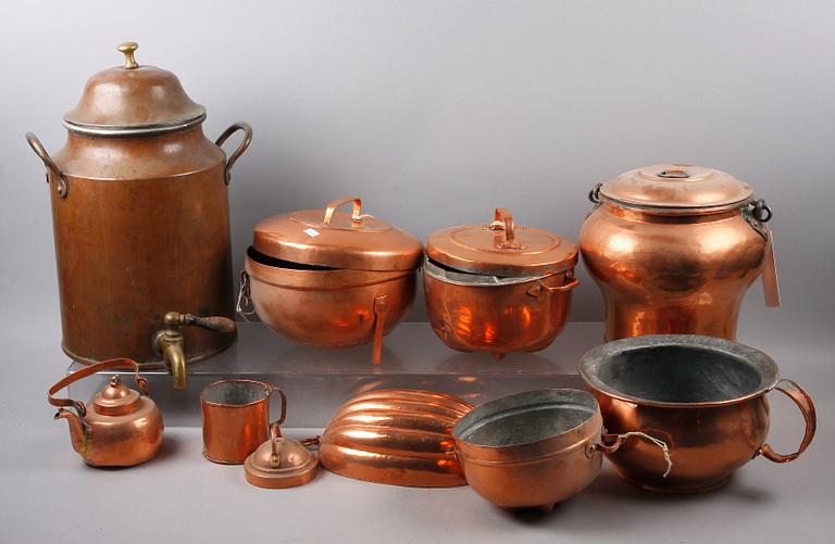 PARTI KOPPAR, 9 delar, 1800-tal.