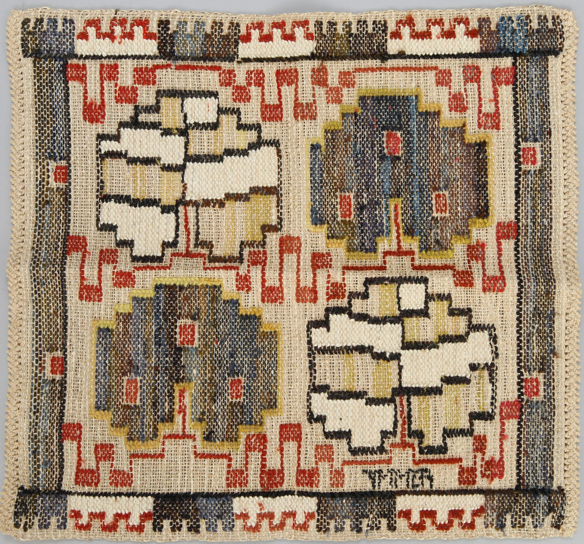 VÄVNAD, "Grodblad, blå", ABMMF (Märta Måås-Fjetterström, ca 44,5x42.