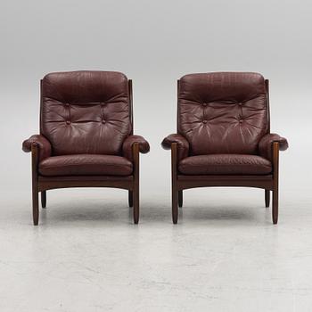 Gunnar Kentemo, a pair of armchairs, Göte Möbler, 1970's.