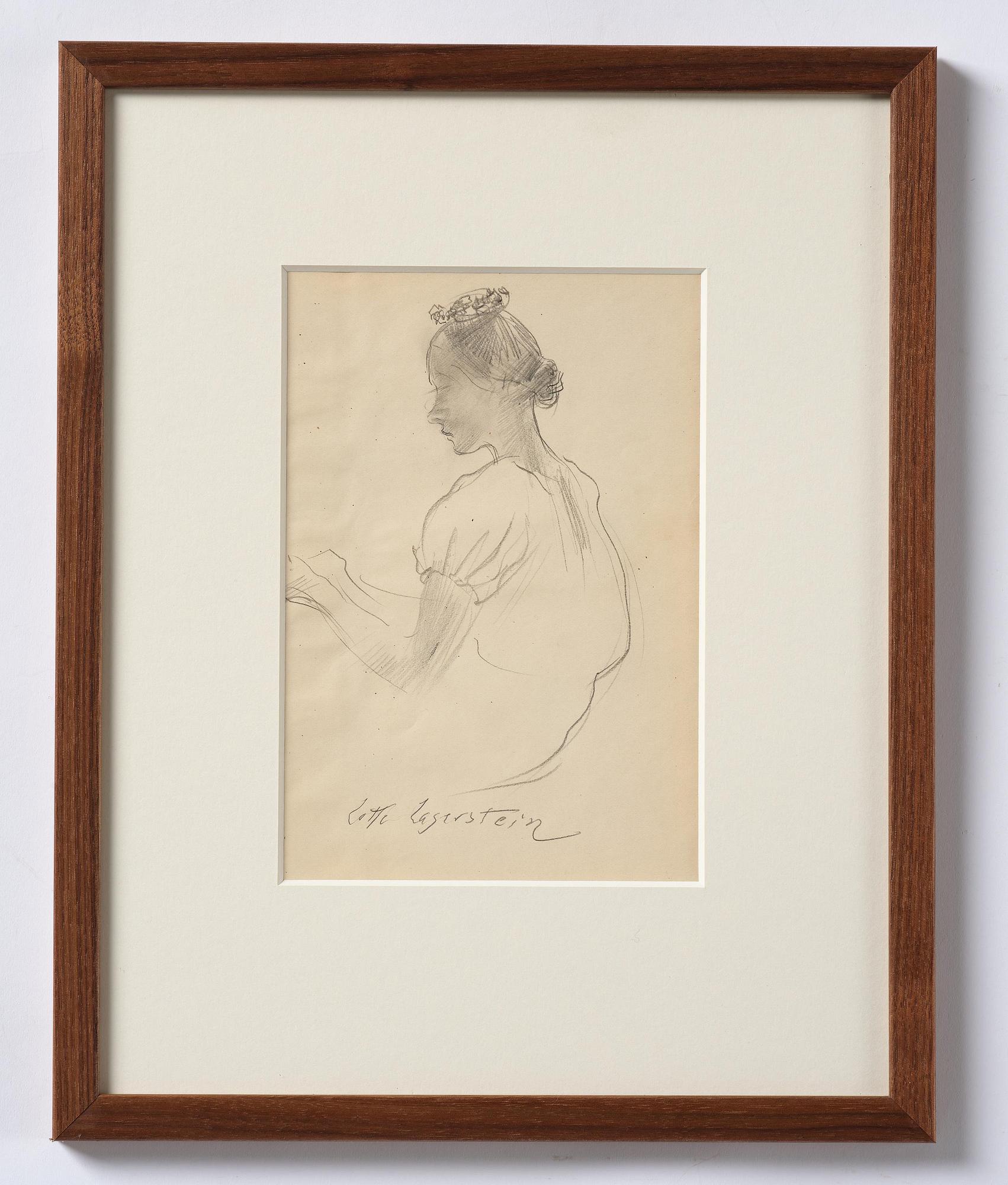 Lotte Laserstein, Girl with a wreath and hair up.