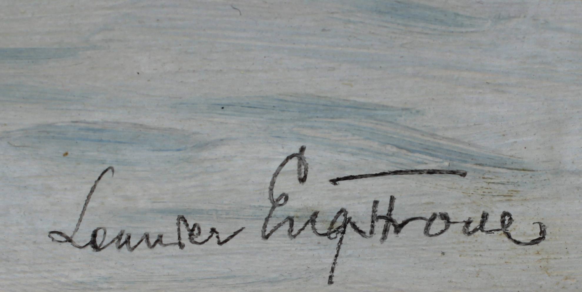 LEANDER ENGSTRÖM, olja på pannå, sign.