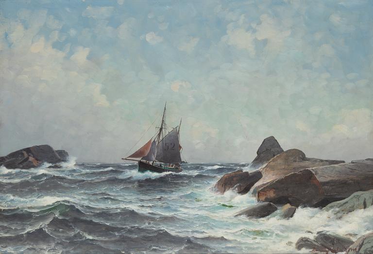 Lauritz Haaland, oil on canvas, signed and dated 1901.