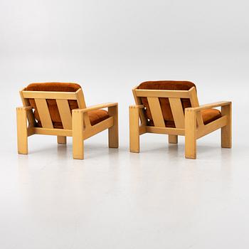 Esko Pajamies, fåtöljer, ett par "Bonanza" för Asko möbler Finland 1960/70-tal.