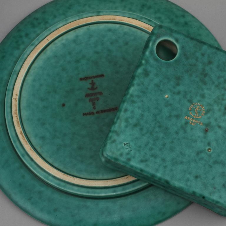 PARTI STENGODS, 3 delar, "Argenta", Gustavsberg, 1900-tal.