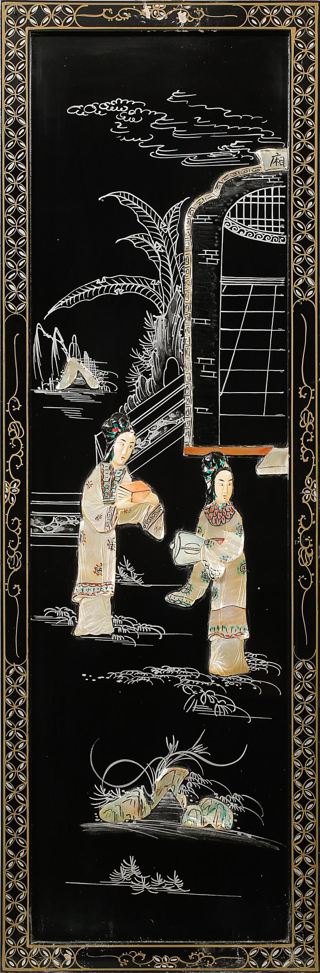 VÄGGPLAKETTER, 4 st, Kina, 1900-tal.