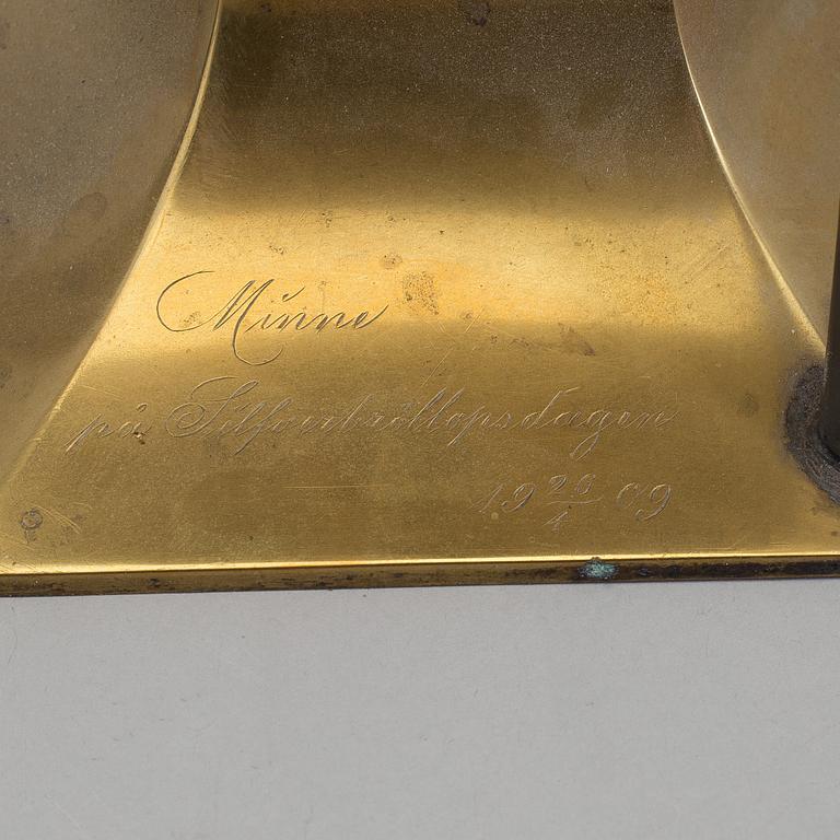 A early 20th century Jugend Wurttembergische Metallwarenfabrik (WMF) EPNS vase from Germany.