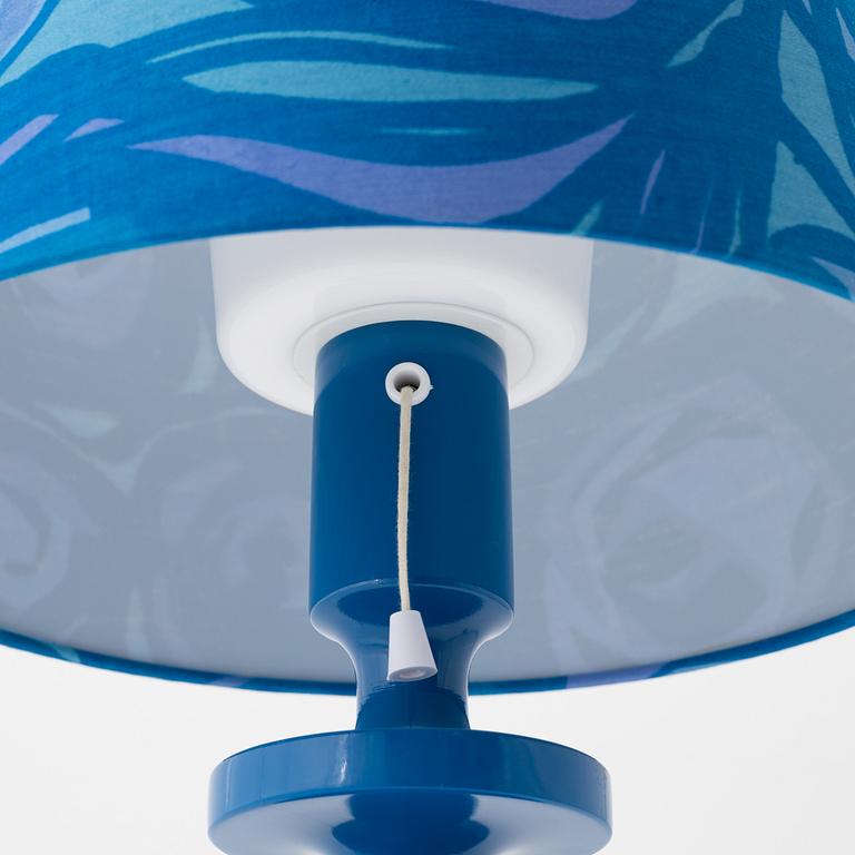Uno & Östen Kristiansson, a blue 'Flens' table light, Luxus, Vittsjö.