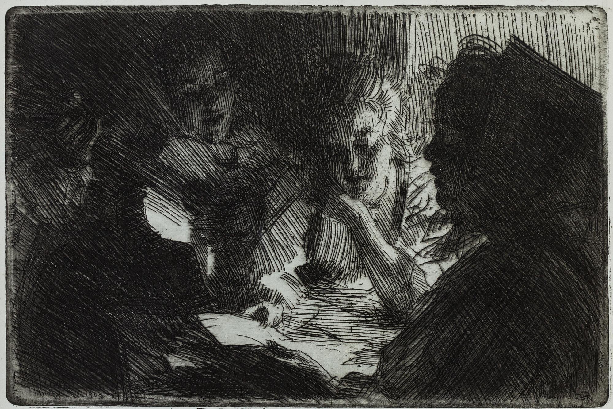 ANDERS ZORN, Etsning, 1903, signerad med blyerts.