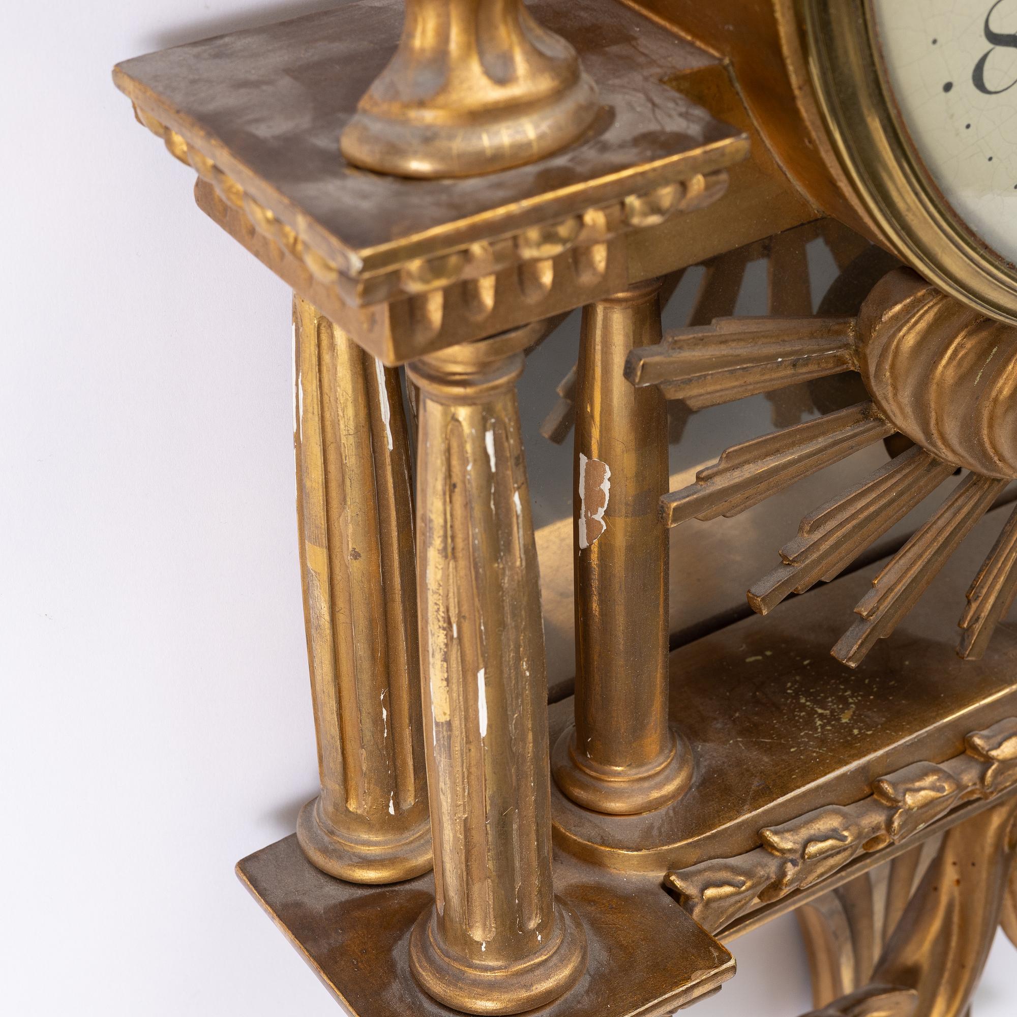 Wall clock, Carl Peter Zetterman Gefle. (1810-1894).