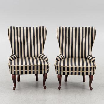 Armchairs, a pair, first half of the 20th century.