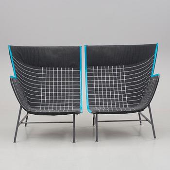 FÅTÖLJER, 2 st, formgiven av Nipa Doshi och Jonathan Levien, Moroso, Italien, 2000-tal.